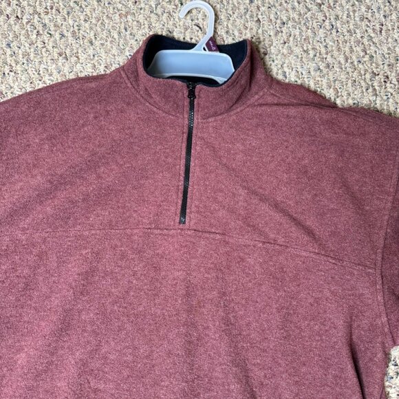 SRT Burgundy 1/4 Zip Pullover Sweater Men's L - Picture 4 of 10